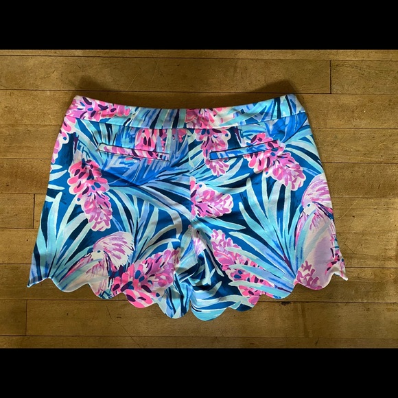 NWT Lilly Pulitzer Buttercup Knit Scallop Shorts 0 - Picture 2 of 4